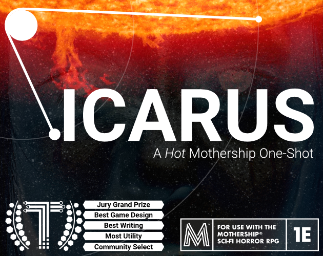 Cover art for Icarus, featuring a burning star